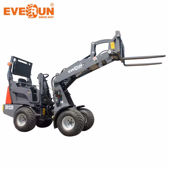 Everun Er1220 1.2 トンミニ小型コンパクト中国小型農業ポータブル建設 EPA CE フロントエンドホイールローダー土工機械販売